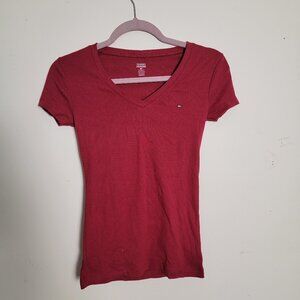 Tommy Hilfiger Women's Slim Fit V-Neck T-Shirt Size XS